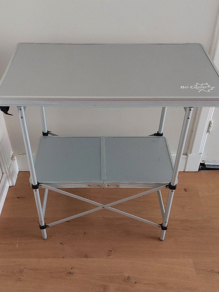 Bo camp kooktafel compact alu, Caravans en Kamperen, Kampeermeubelen, Ophalen, Zo goed als nieuw, Campingstoel