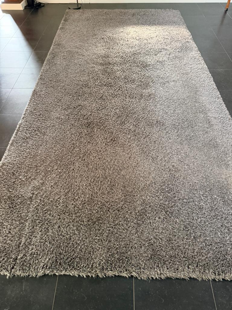 Groot gemêleerd antraciet vloerkleed - 205x435 cm, Huis en Inrichting, Ophalen, Gebruikt, 200 cm of meer, 200 cm of meer