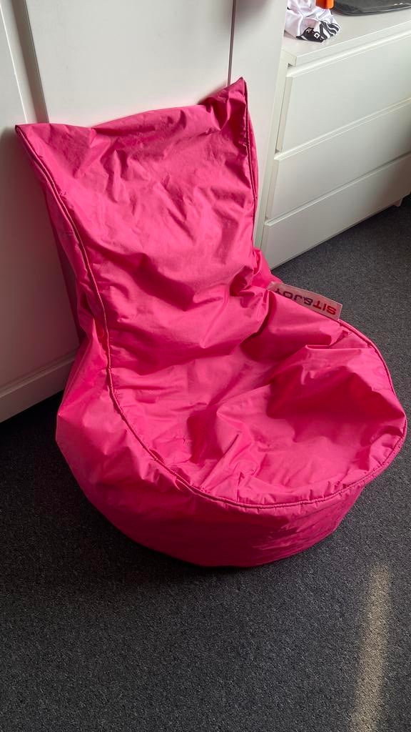 Te koop zitzak Sit & Joy fuchsia roze, Ophalen, Zo goed als nieuw, Roze, Zitzak