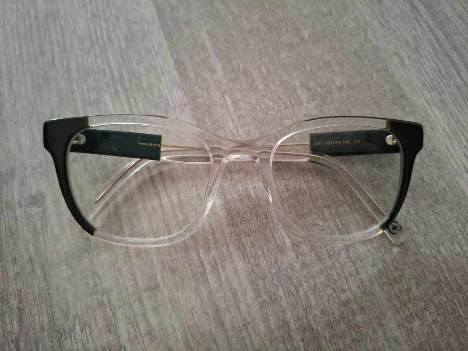 Eyesandmore bril groen/ transparant, Ophalen of Verzenden, Gebruikt, Bril, Overige merken