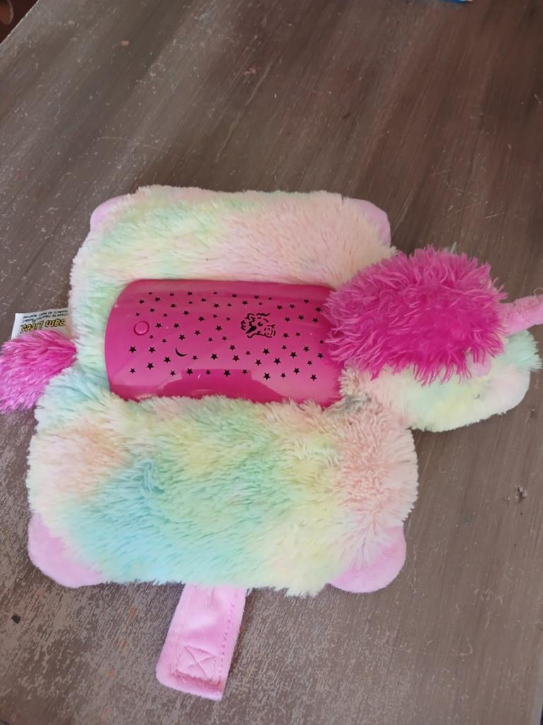 Eenhoorn knuffel met lichtprojector, Gebruikt, Eenhoorn, Met licht, Ophalen of Verzenden