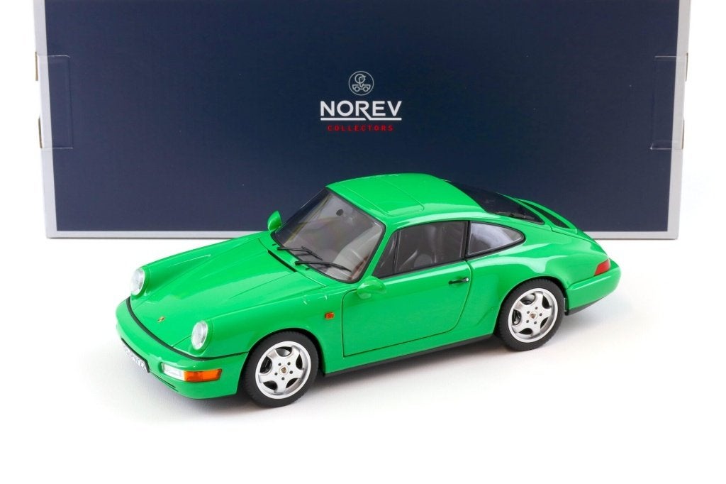 1:18 Porsche 911 964 Carrera 4 Coupe – 1990 – Signal Green, Hobby en Vrije tijd, Modelauto's | 1:18, Auto, ., Nieuw, Norev