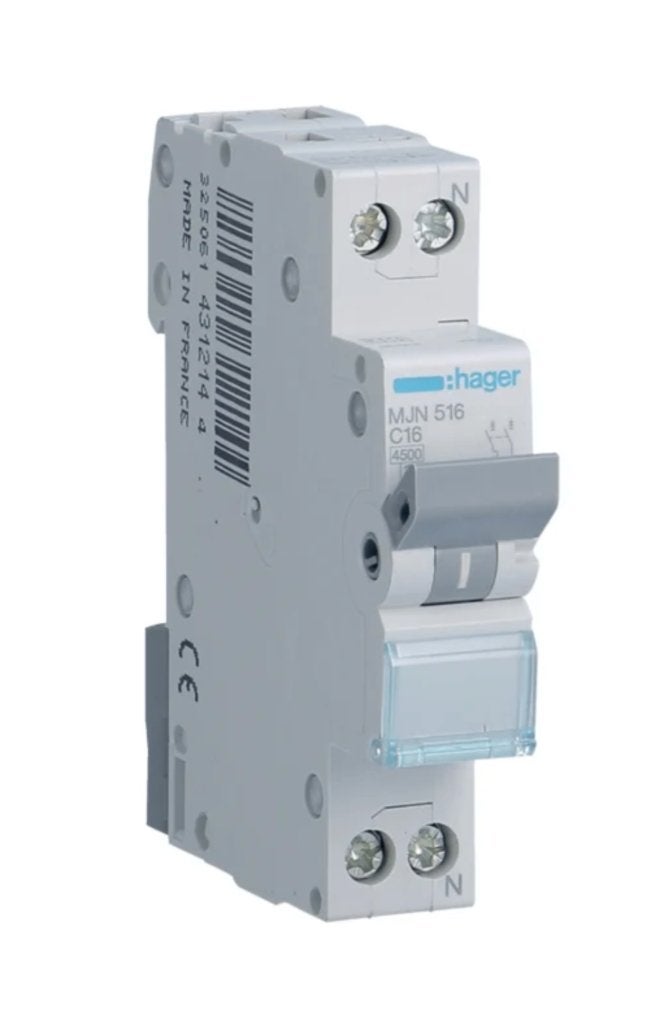 Hager installatieautomaat C20 1P+N MJN520 - nieuw, Ophalen of Verzenden, Nieuw, Hager, Installatieautomaat