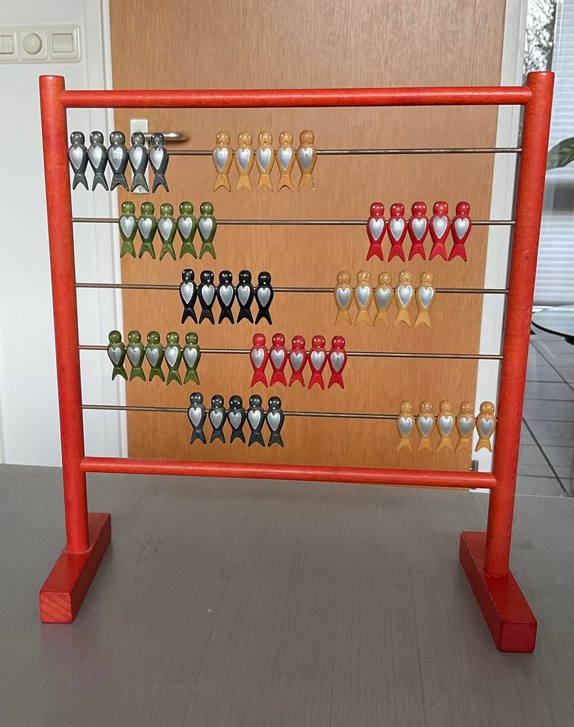 Vintage houten telraam met vogeltjes; jaren 50, Ophalen of Verzenden
