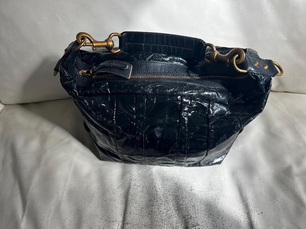 Escada lakleren tas., Ophalen of Verzenden, Zo goed als nieuw, Zwart, Handtas