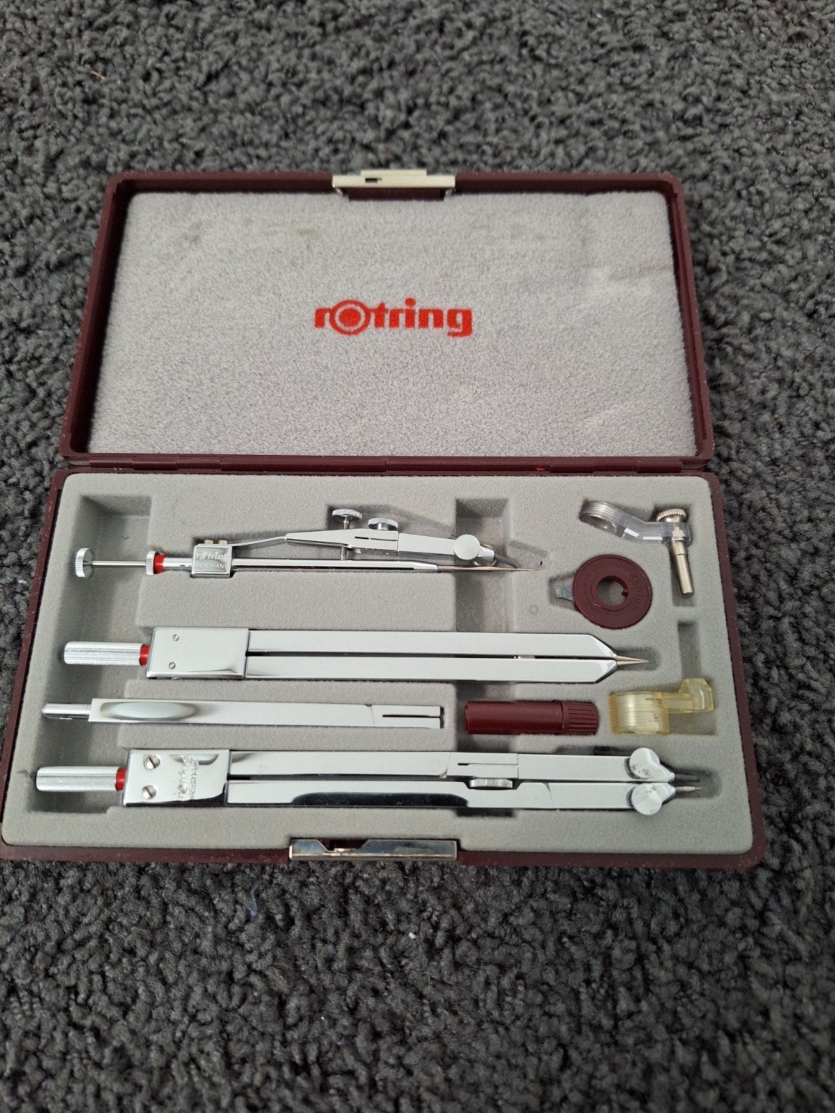 Rotring passerset in  houder., Ophalen of Verzenden, Gebruikt, Overige typen