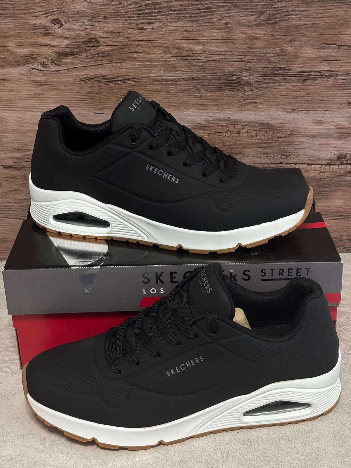Skechers heren Uno sneakers maat 44 - Zwart 1133, Zwart, Nieuw, Ophalen of Verzenden, Sneakers of Gympen