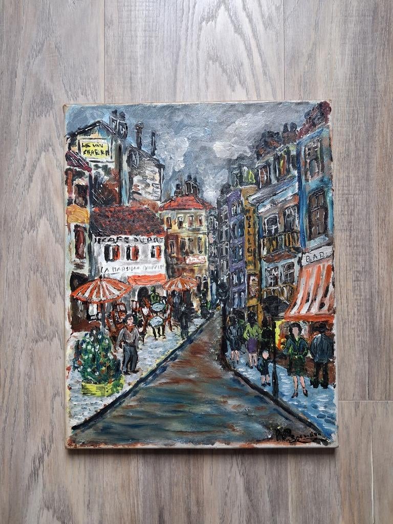 Schilderij # Rue la place - Paris, Ophalen of Verzenden