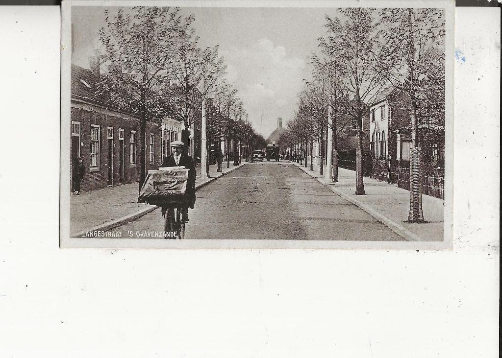 s Gravenzande Langestraat broodbezorger 11-8-1934, Ophalen of Verzenden, 1920 tot 1940, Gelopen, Zuid-Holland