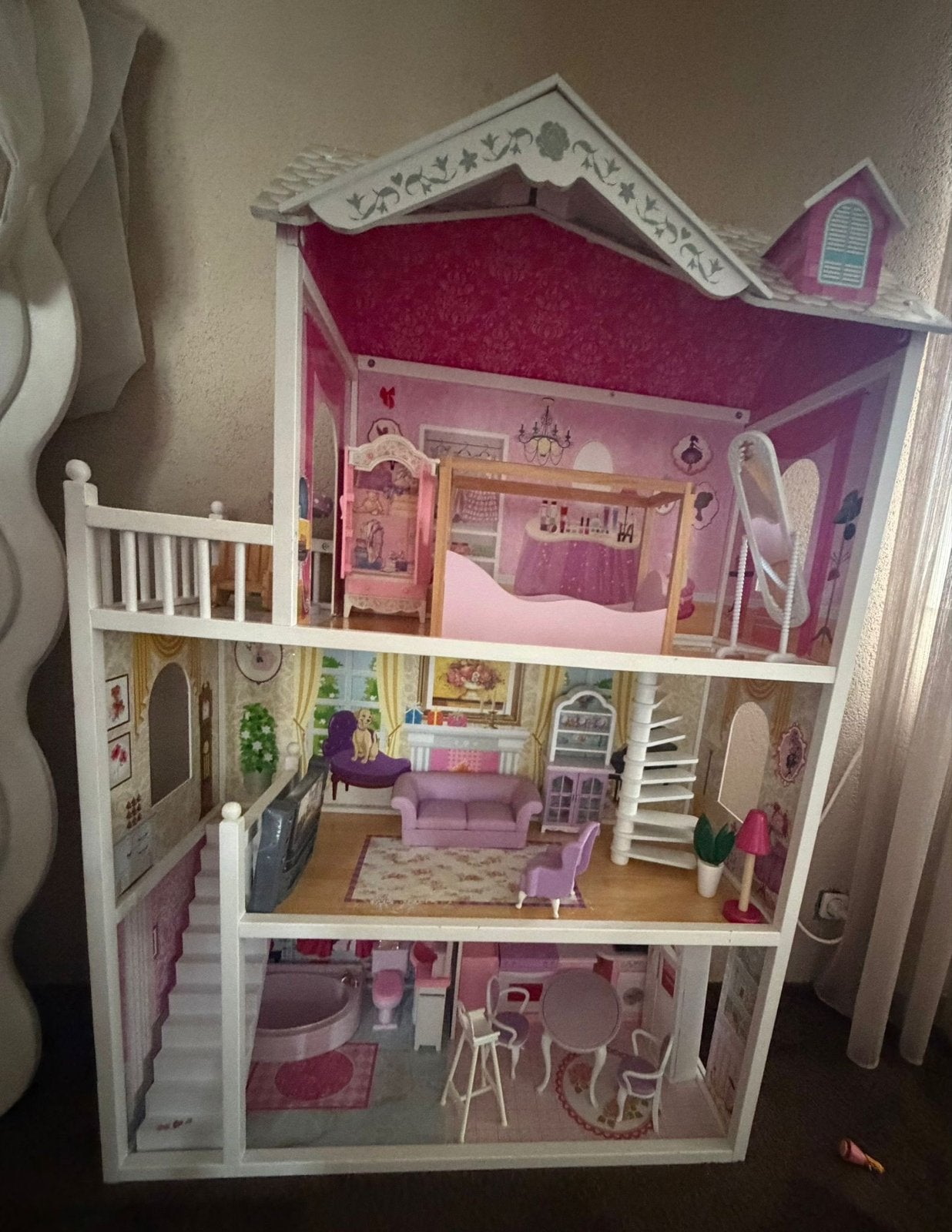 Barbie Angels Country House Poppenhuis, Ophalen, Zo goed als nieuw, Poppenhuis