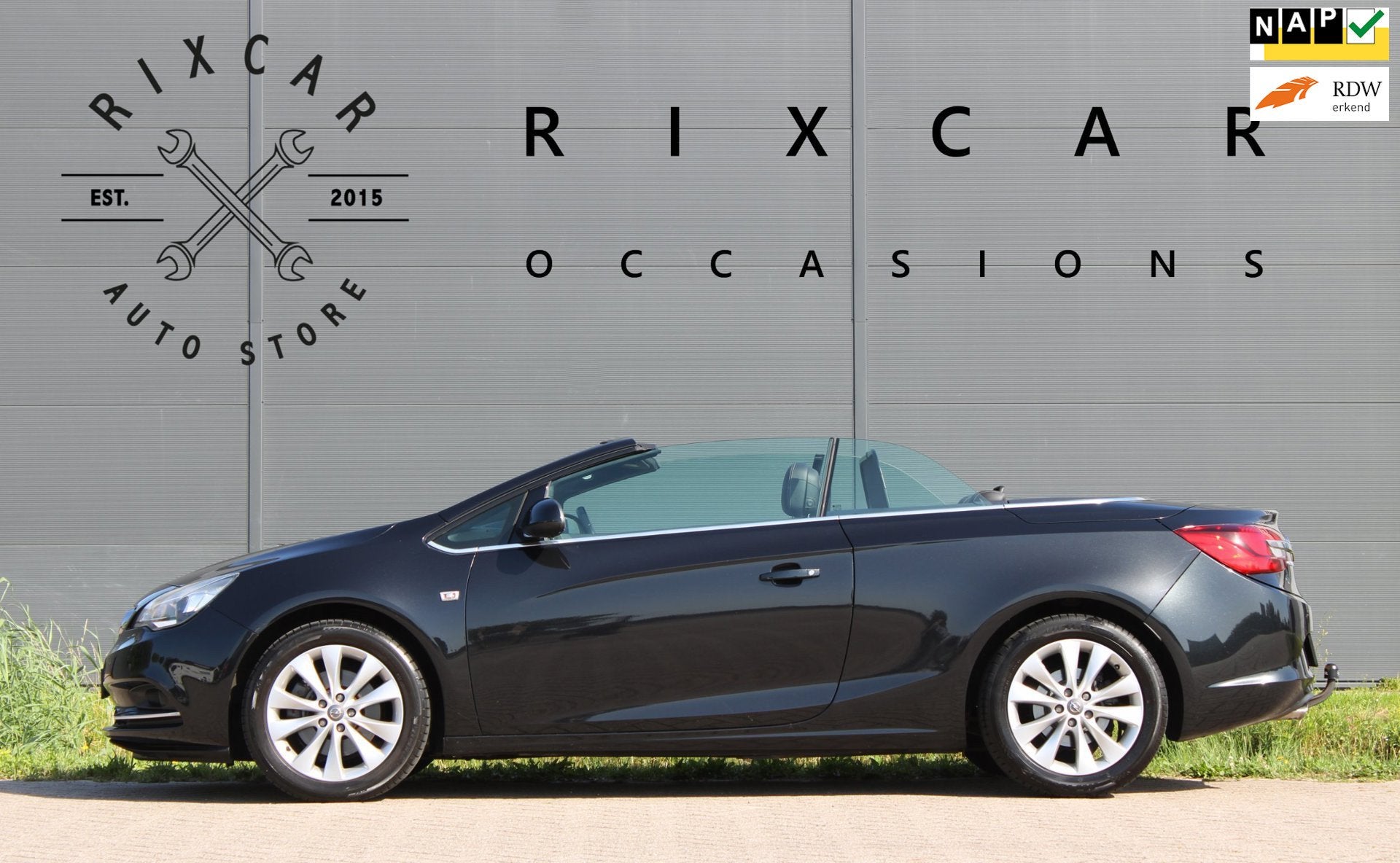 Opel Cascada 1.6 Turbo Cosmo Automaat Leder Trekhaak Origine, Auto's, Gebruikt, Zwart, 4 cilinders, Cabriolet