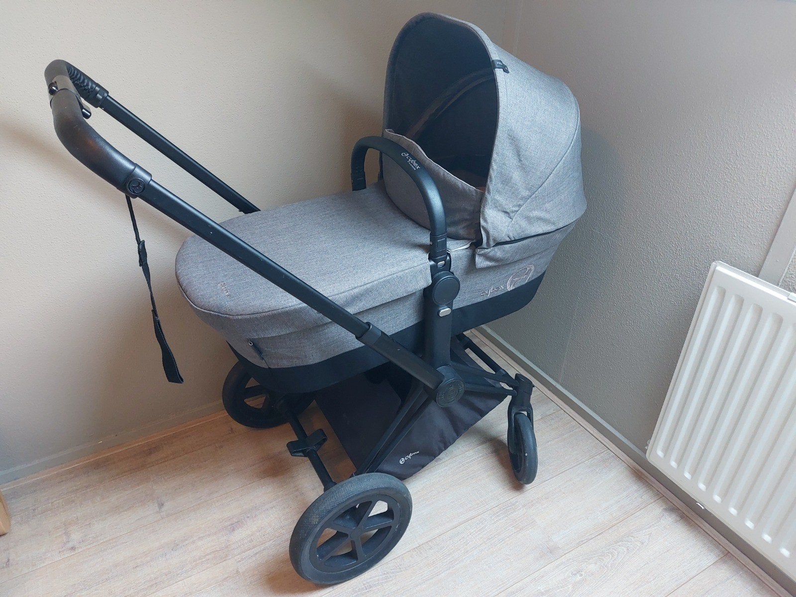 Cybex Priam Combiwagen met reiswieg en autostoeltje, Ophalen, Gebruikt, Overige merken, Verstelbare duwstang
