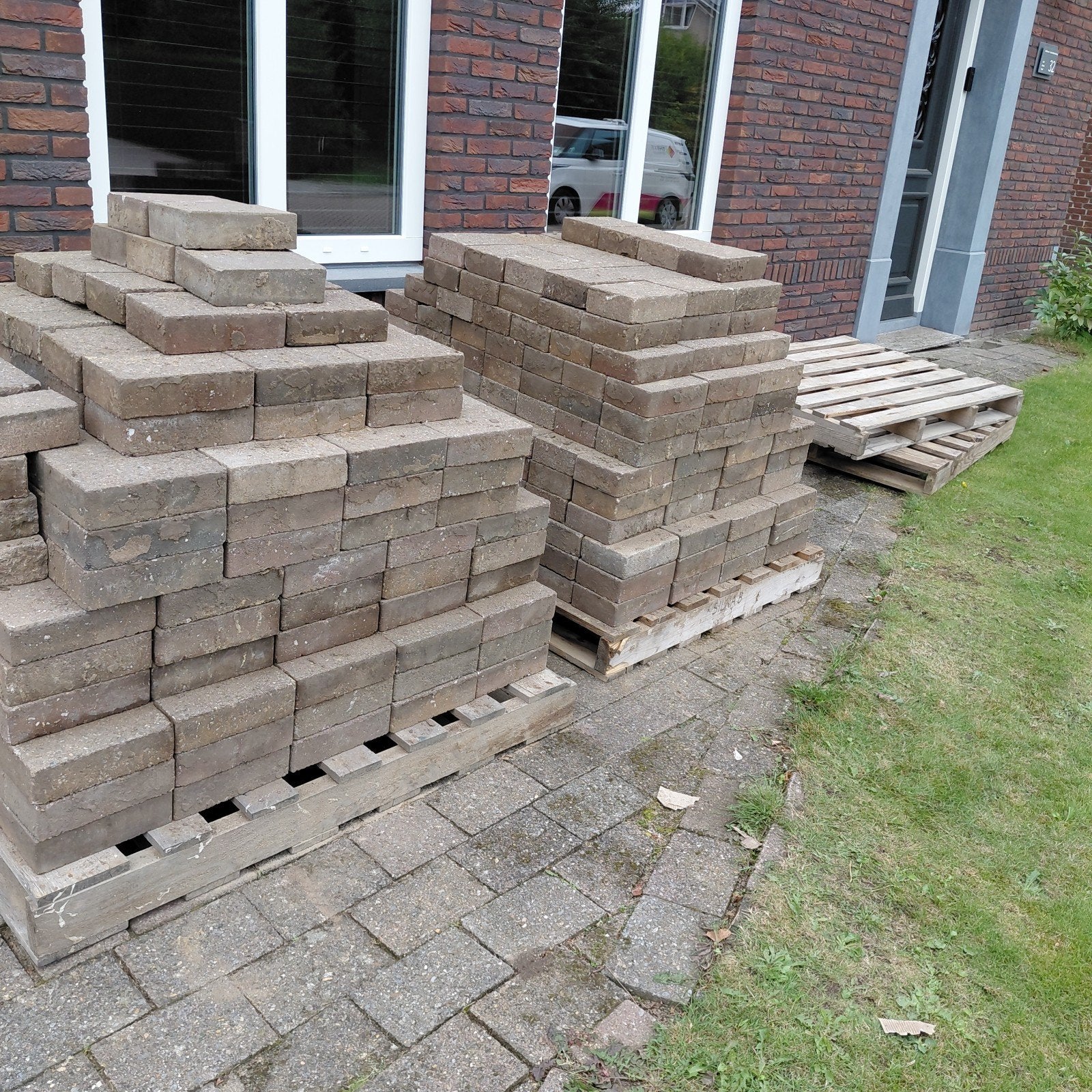 20 m2 cobblestone klinkers / tuintegels 15x20 bijna gratis, Ophalen, Gebruikt, Beton, Klinkers