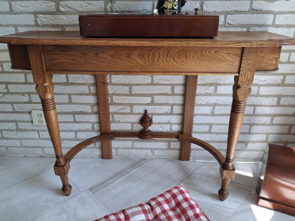 HALTAFEL, Huis en Inrichting, Tafels | Sidetables, Ophalen, Gebruikt, 100 tot 150 cm, Eikenhout