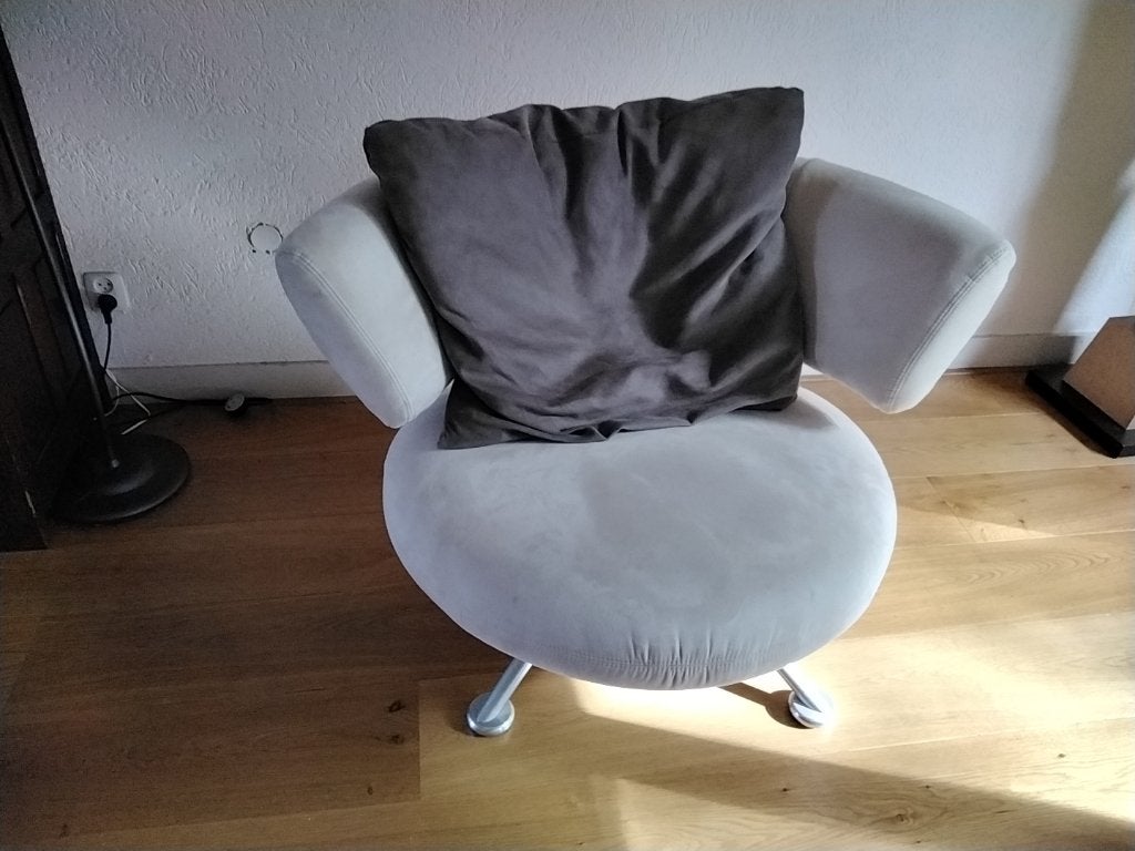 Bank en bijpassende fauteuil, Ophalen, Gebruikt, Driepersoons, 75 tot 100 cm