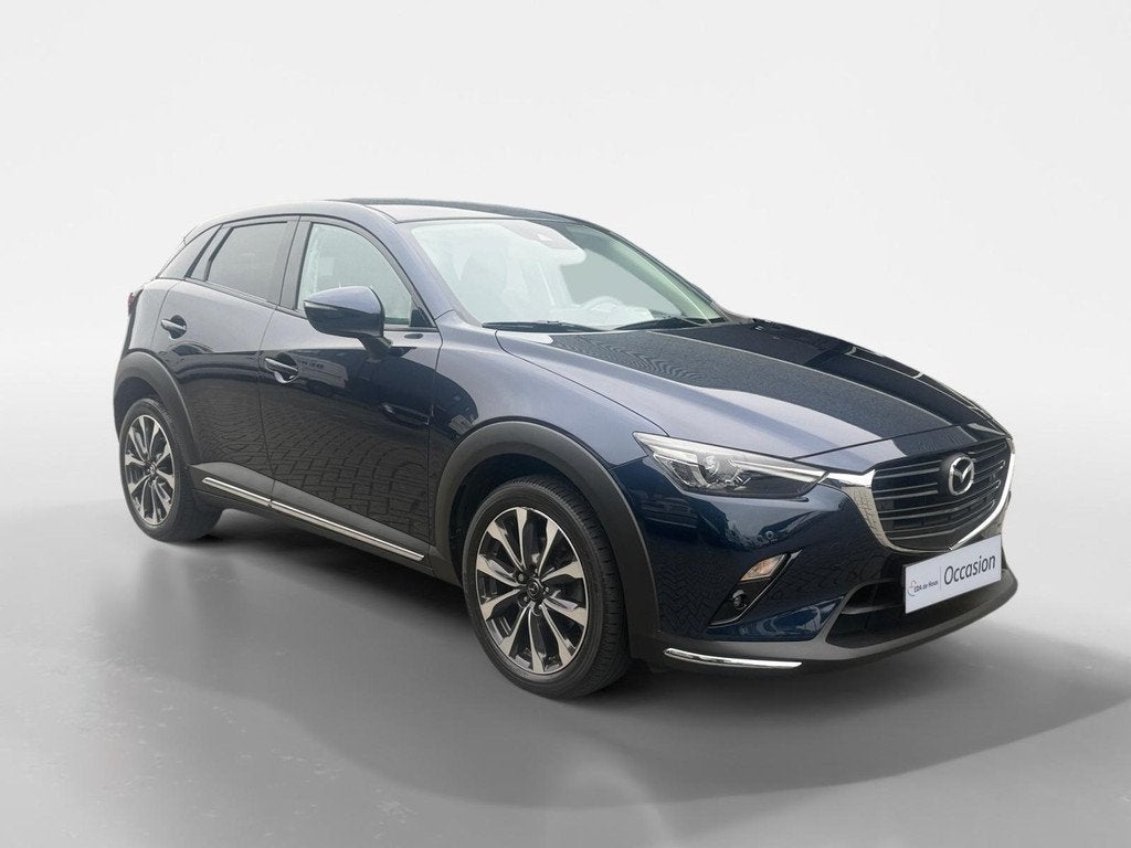 Mazda CX-3 2.0 SkyActiv-G 121 Luxury | Camera | Apple Carpla, Auto's, 4 cilinders, Blauw, Leder en Stof, Origineel Nederlands
