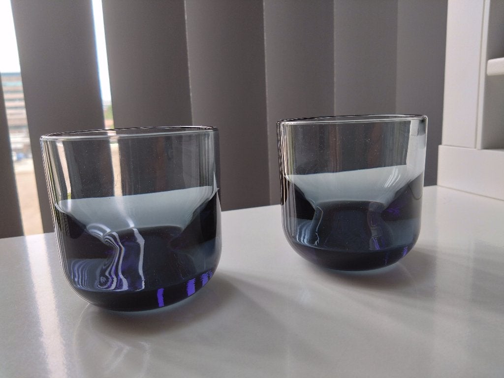 Iittala Nappula kandelaar Matti Klenell x 2, 7 cm, Ophalen of Verzenden, Grijs, Kandelaar