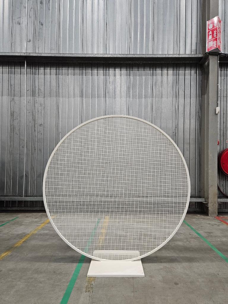 Roomdivider rond hoofdbord accessoires rek wit, Ophalen, Gebruikt