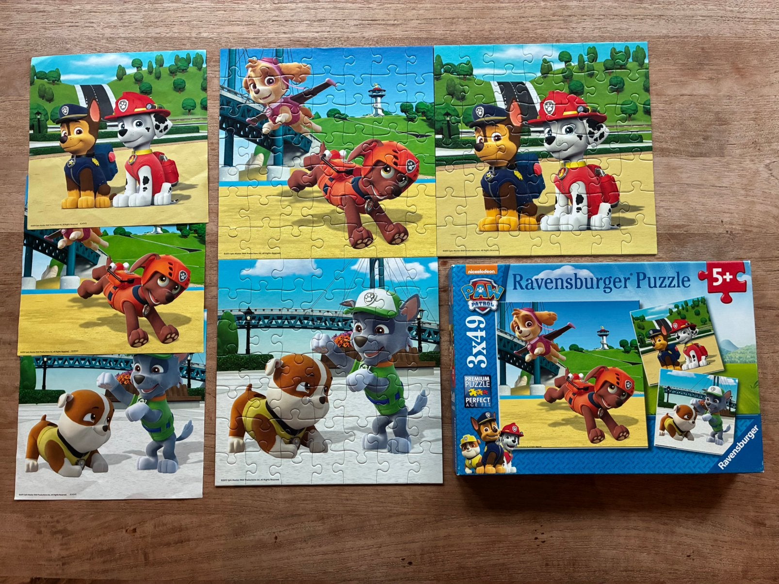 Puzzels (3x) Paw Patrol, Ophalen of Verzenden, 10 tot 50 stukjes, Gebruikt, 4 tot 6 jaar