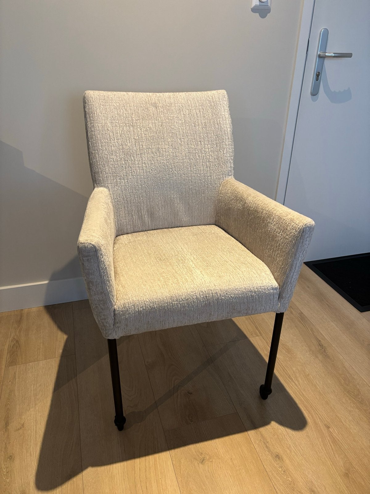 4 Pronto Sessione eetkamerstoelen Fushion 196 Shell, Huis en Inrichting, Stoelen, Zo goed als nieuw, Vier, Stof, Overige kleuren
