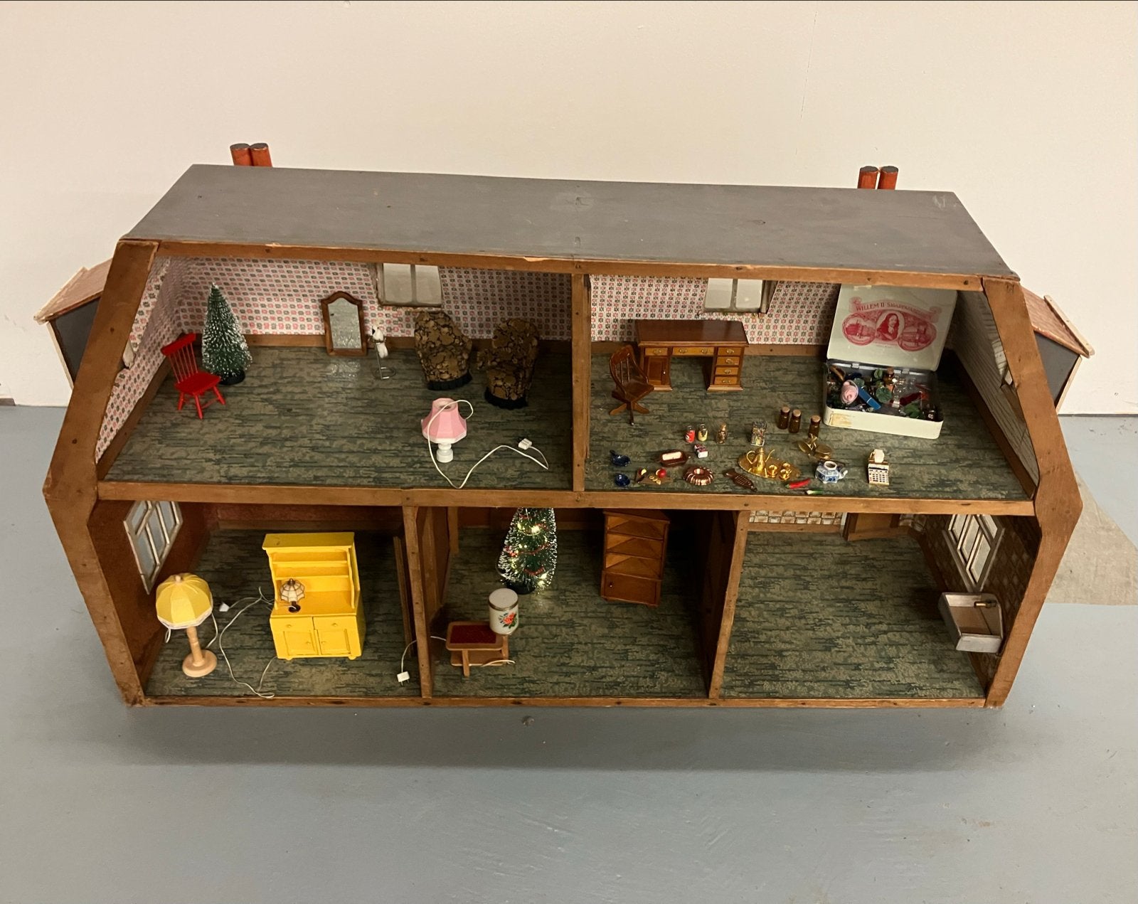 Groot Poppenhuis met Meubels en Accessoires, Ophalen of Verzenden, Gebruikt, Poppenhuis
