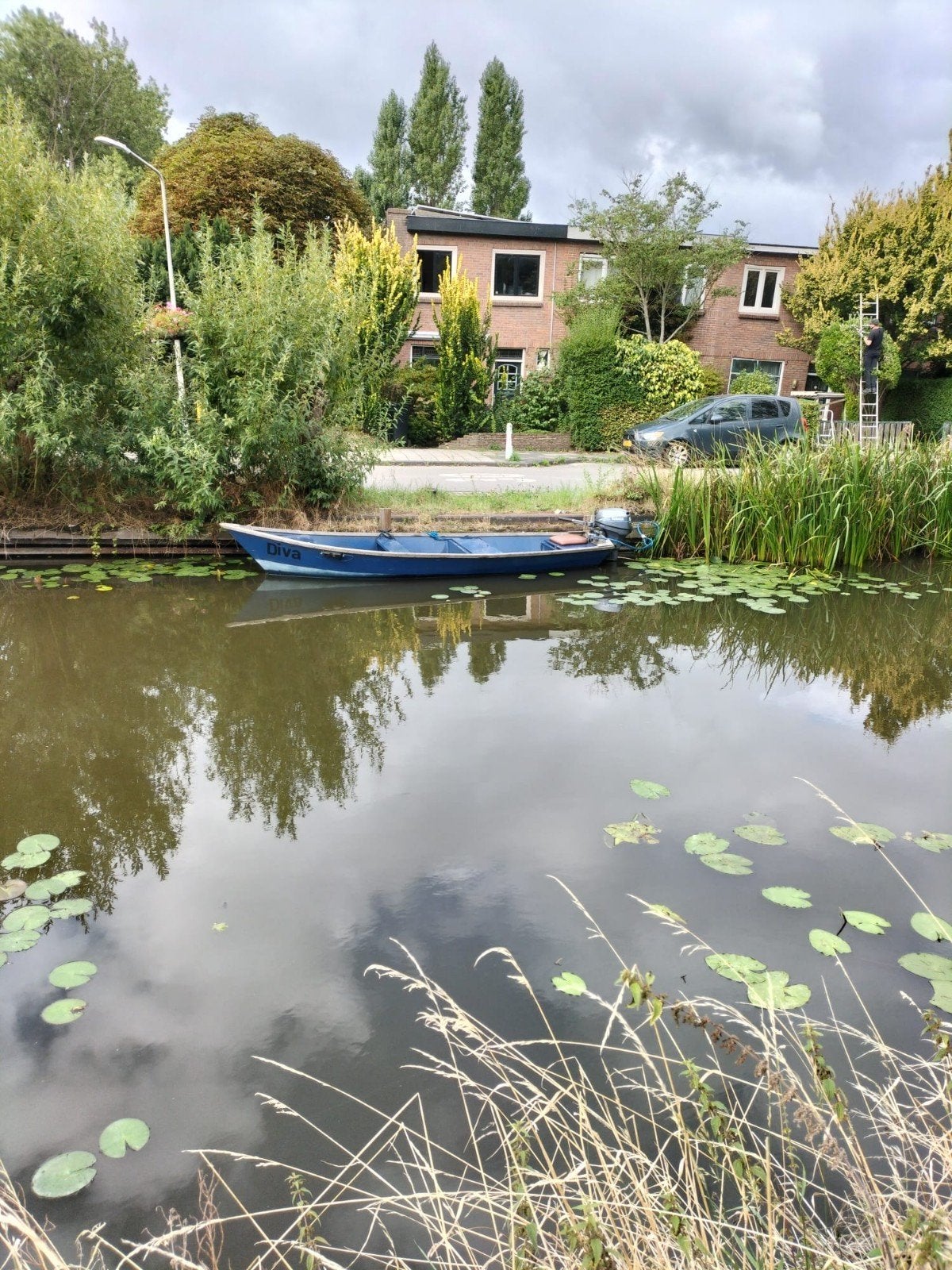 stalen visboot met 4PK Yamaha, Ophalen, Gebruikt