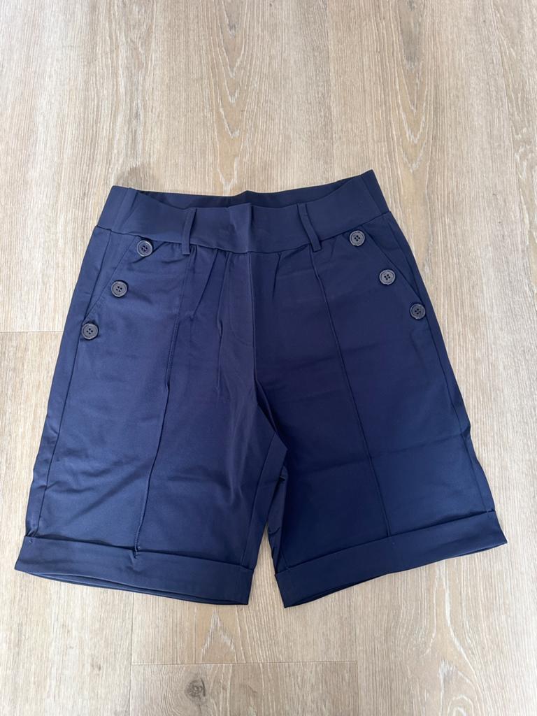 Mi Piace travelstof bermuda - korte broek S of M Dark blue, Kleding | Dames, Maat 38/40 (M), Kort, Blauw, Nieuw