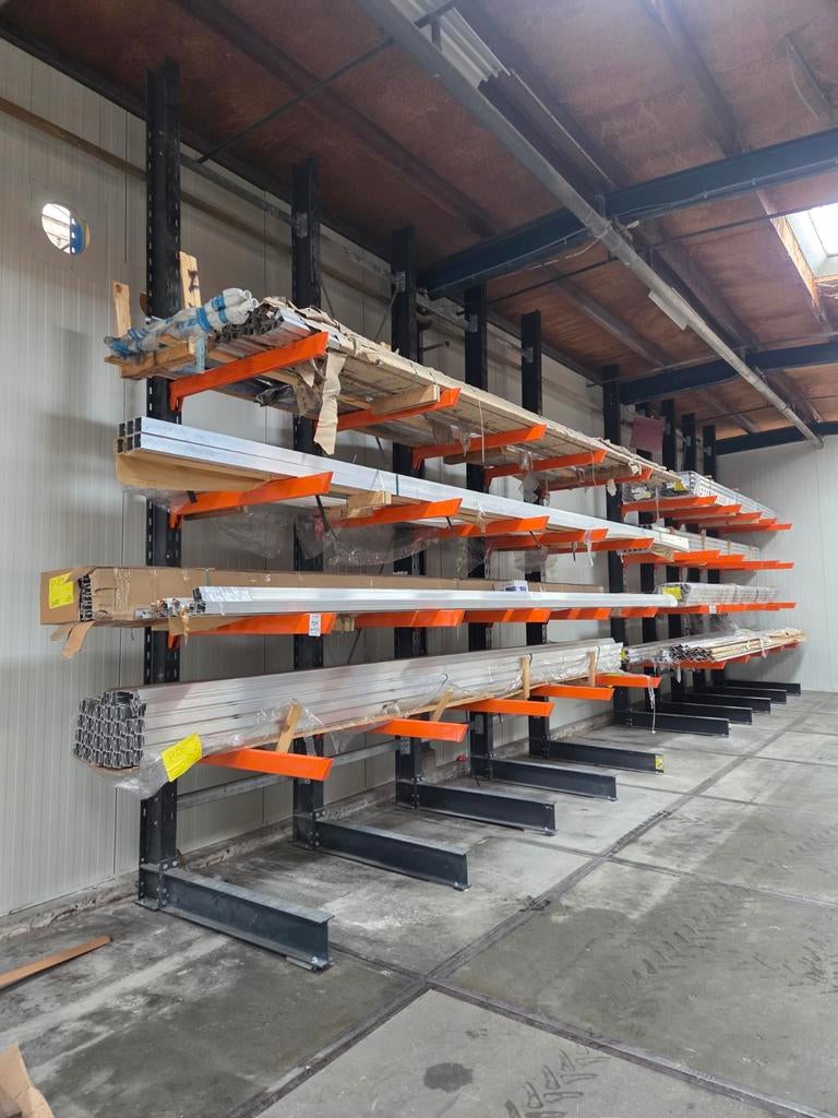 Br draagarmstelling enkelzijdig 5.0x1.2m gebruikt als nieuw!, Ophalen of Verzenden