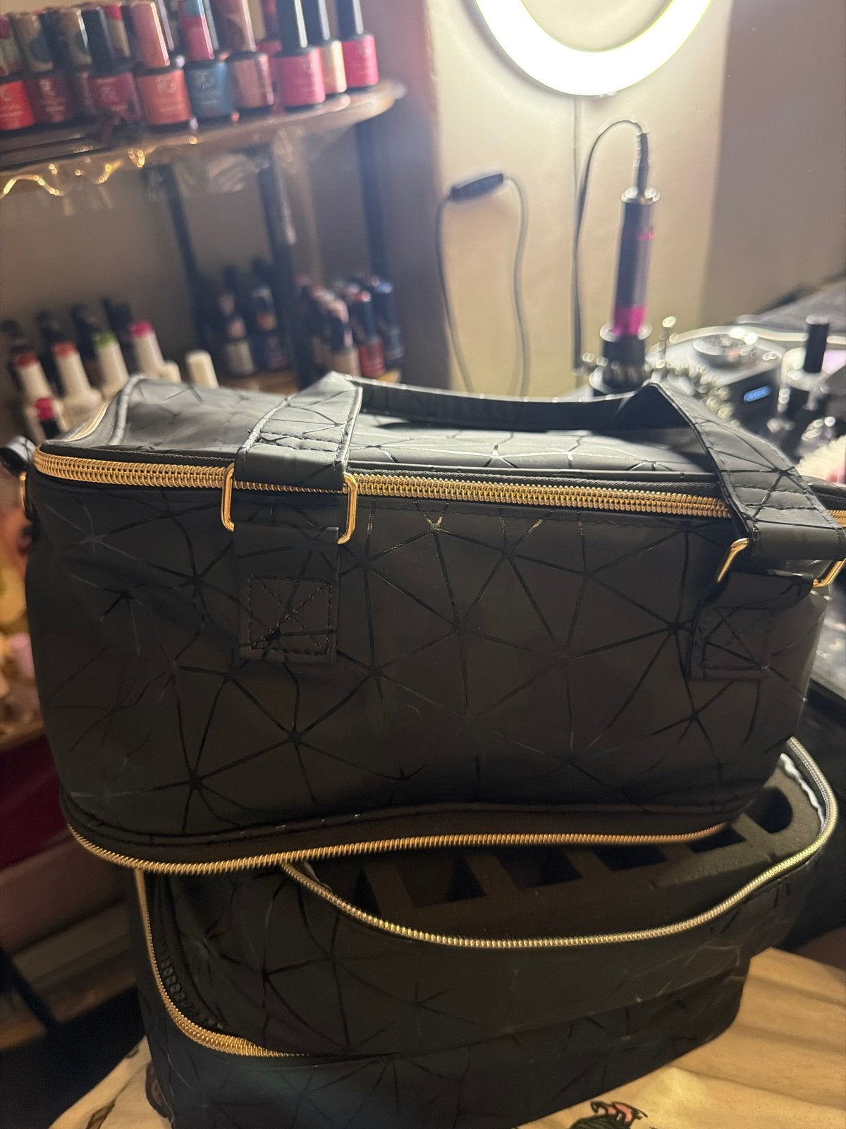 Nagellak tas, Ophalen of Verzenden, Zo goed als nieuw, Zwart, Hardcase