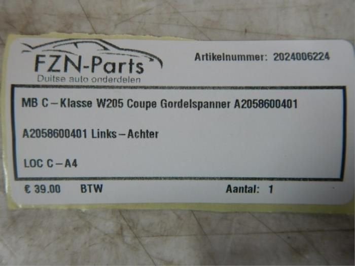 Gordelverklikker module Mercedes C-Klasse (22745183), Ophalen of Verzenden, Gebruikt