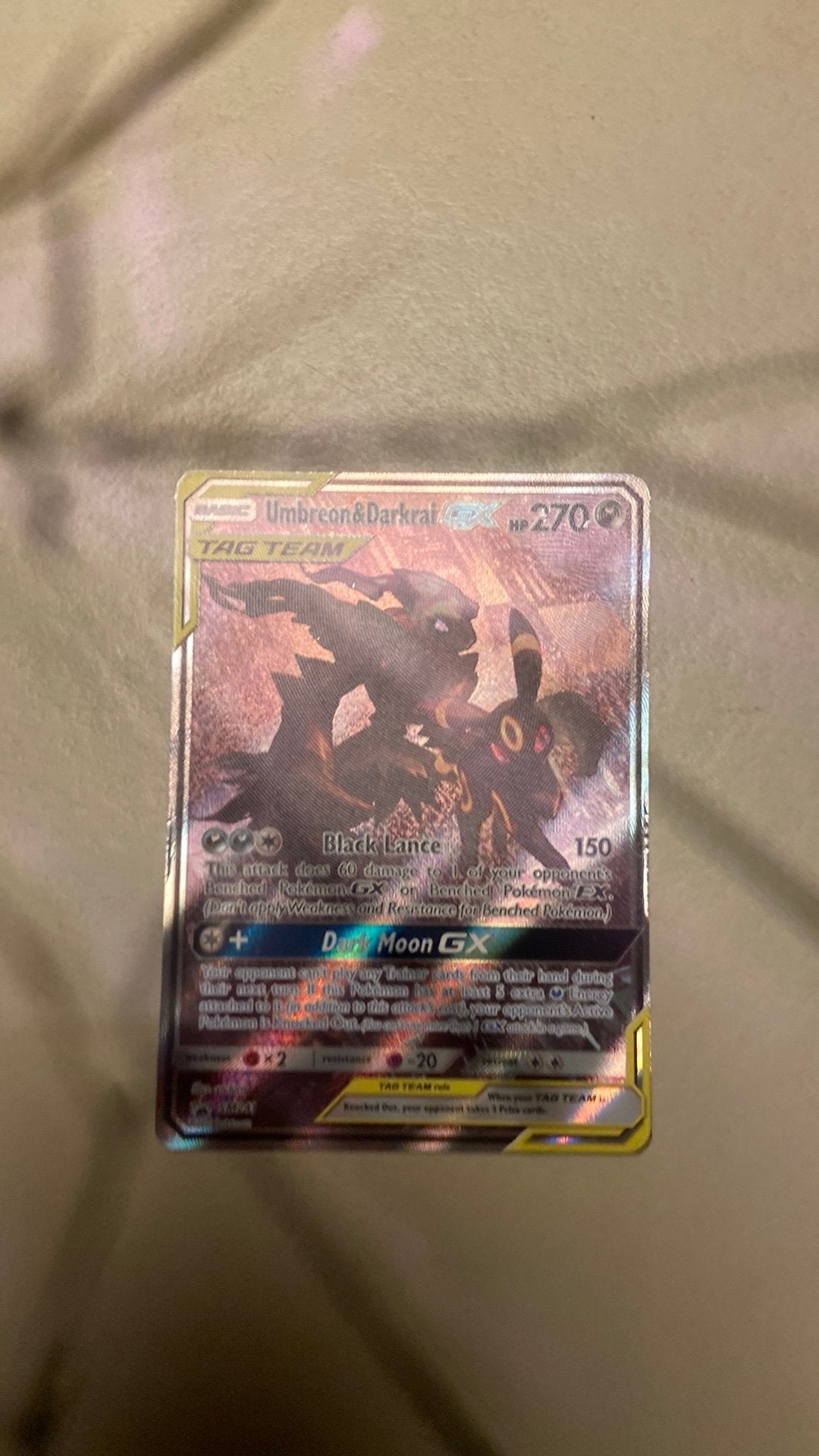 Umbreon&Darkrai Tag Team sm241, Ophalen, Gebruikt, Losse kaart
