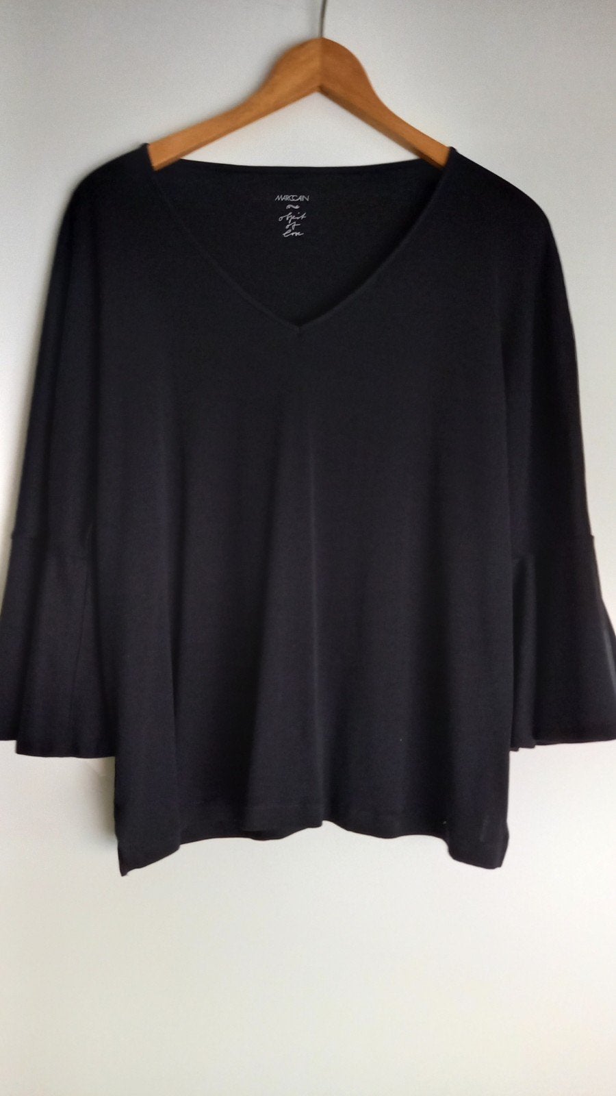 MARC CAIN SHIRT/TOP MAAT N4/ 40., Zwart, Ophalen of Verzenden, Korte mouw, Gedragen