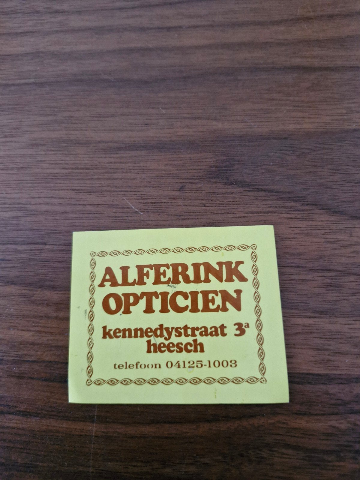 9757 Vintage Alferink Opticien Heesch Sticker, Ophalen of Verzenden, Gebruikt, Bedrijf of Vereniging