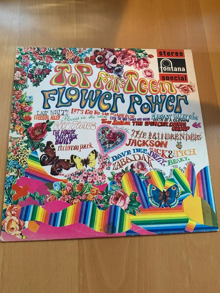 LP: Top Fifteen Flower Power - Fontana Special (Stereo), Gebruikt, Ophalen of Verzenden, Complilatie, 12 inch
