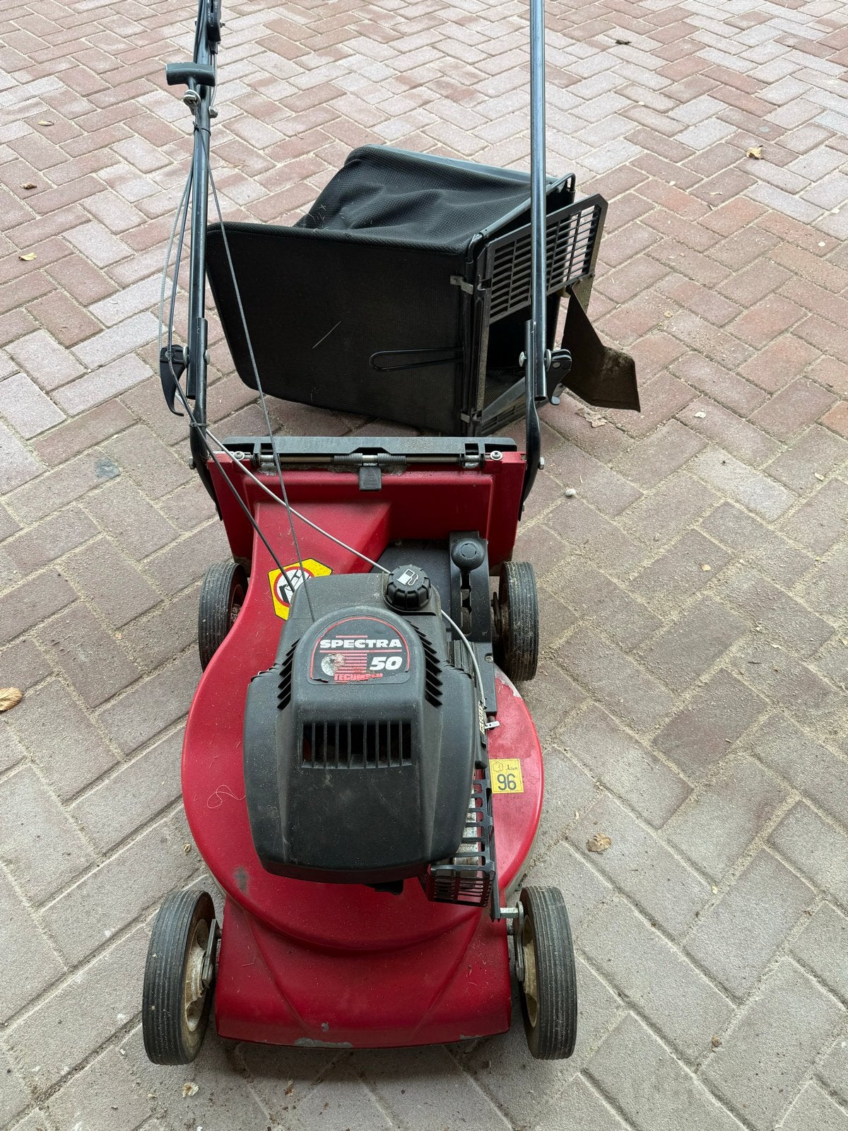 Harry Spectra 50 Benzine Grasmaaier met Opvangzak, Tuin en Terras, Cirkelmaaier, Gebruikt, Ophalen of Verzenden, 40 t/m 49 cm