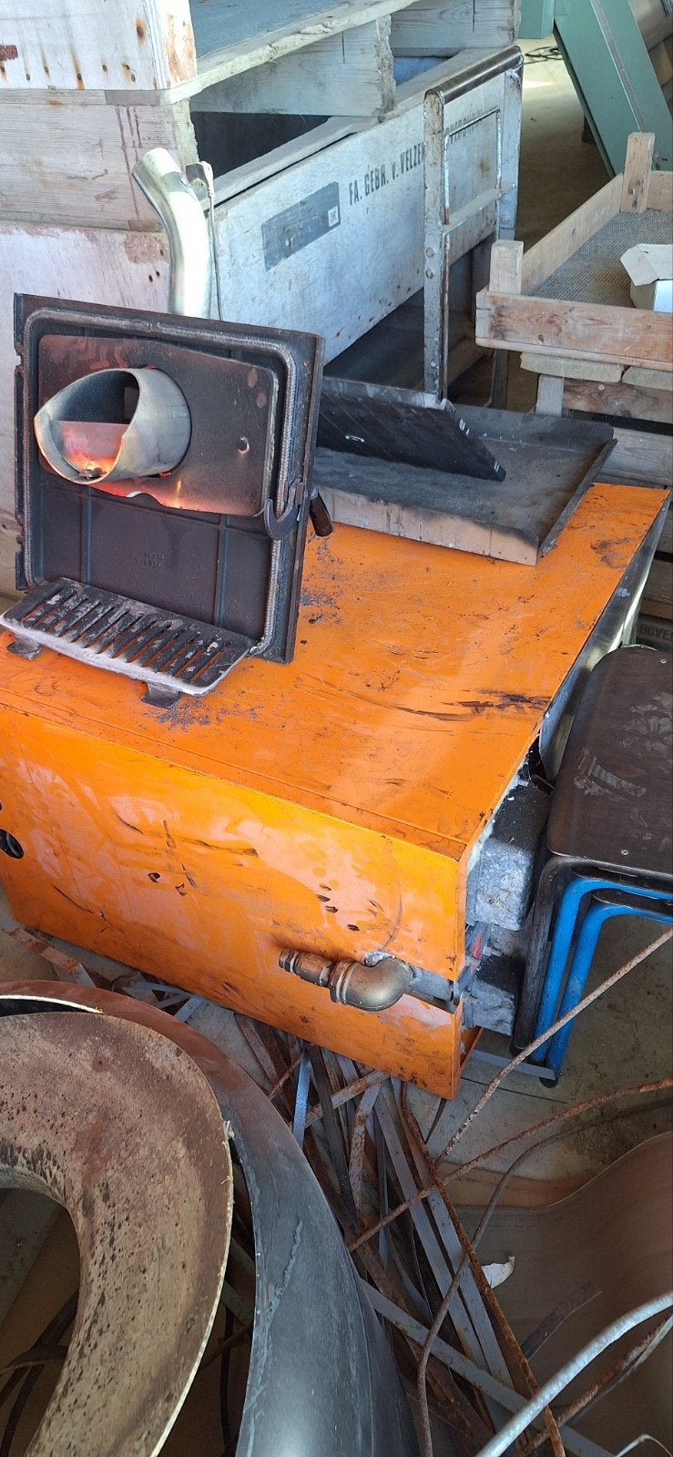 Palletkachel groot vermogen, Huis en Inrichting, Kachels, Ophalen, Gebruikt, Overige brandstoffen, Houtkachel