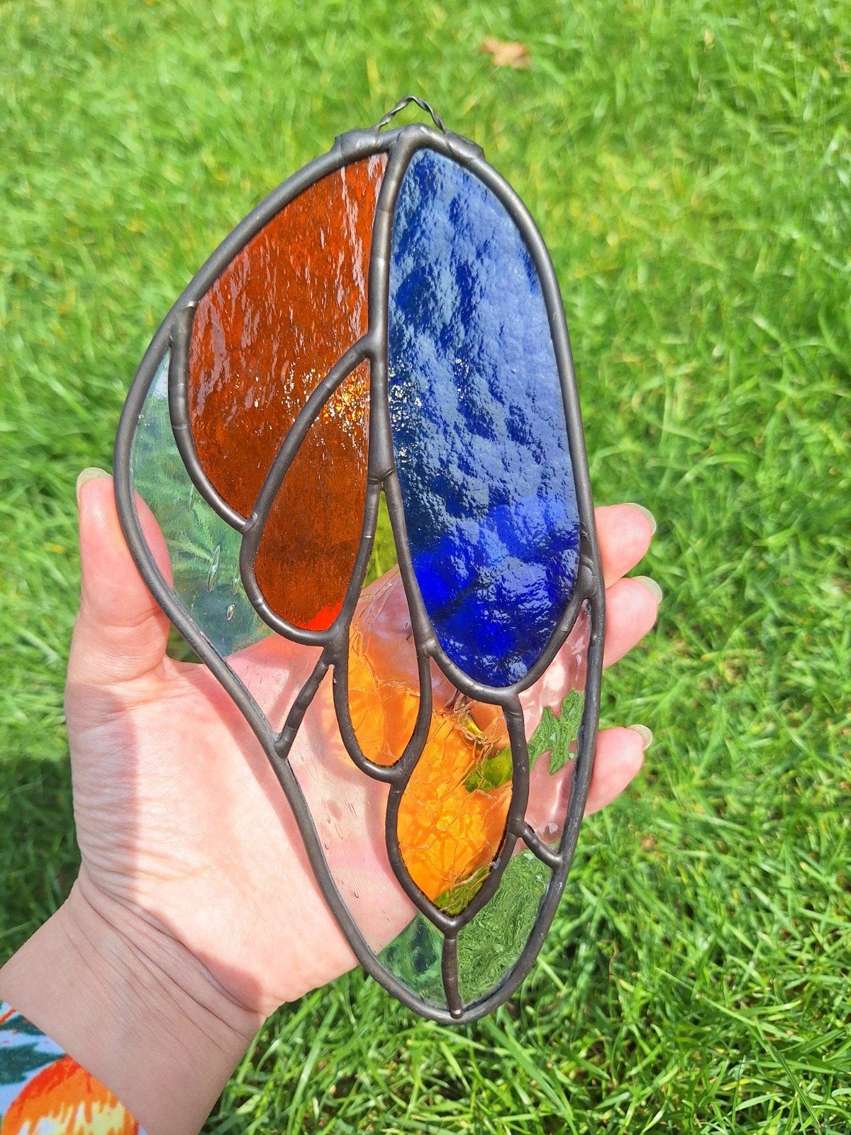 Glas in lood vlindervleugel, Antiek en Kunst, Ophalen of Verzenden
