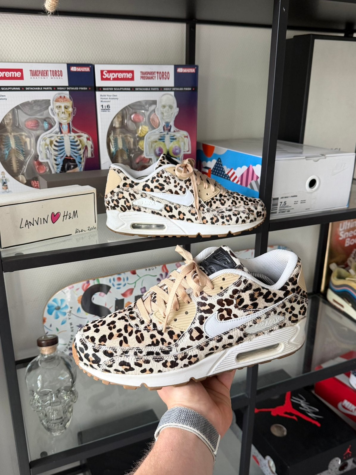 Nike Air Max 90 iD Leopard Ponyhair, Overige kleuren, Ophalen of Verzenden, Sneakers of Gympen, Zo goed als nieuw