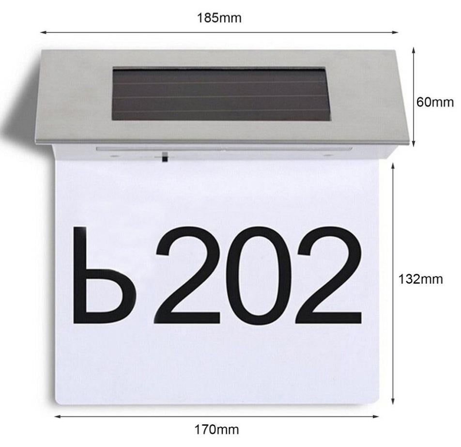 huisnummer / solar led verlicht / hoge korting - nieuw, Ophalen of Verzenden, Nieuw
