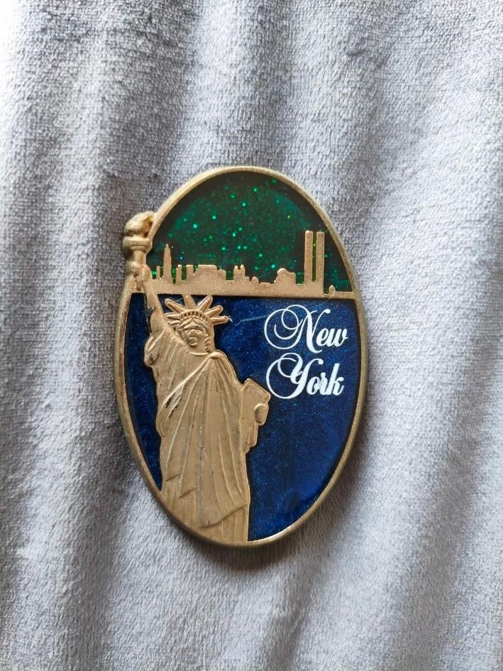 New York magneet Sky-line met Twin towers, Ophalen of Verzenden, Zo goed als nieuw