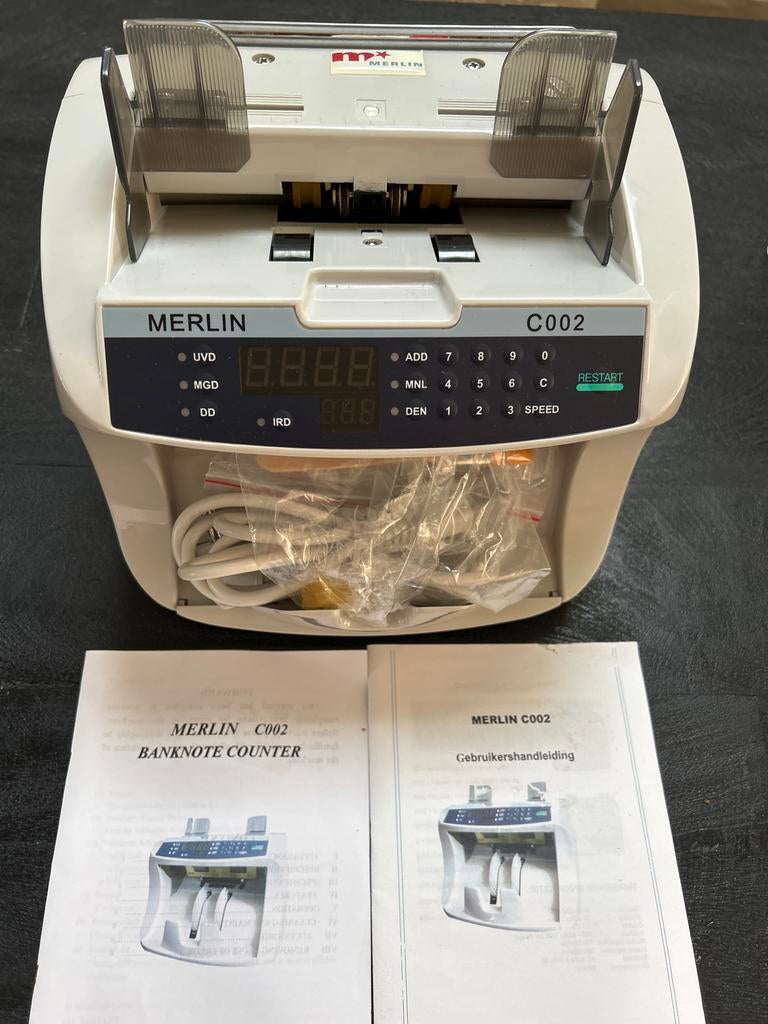 Merlin C002 Bankbiljettenteller - Nieuwstaat, Ophalen of Verzenden