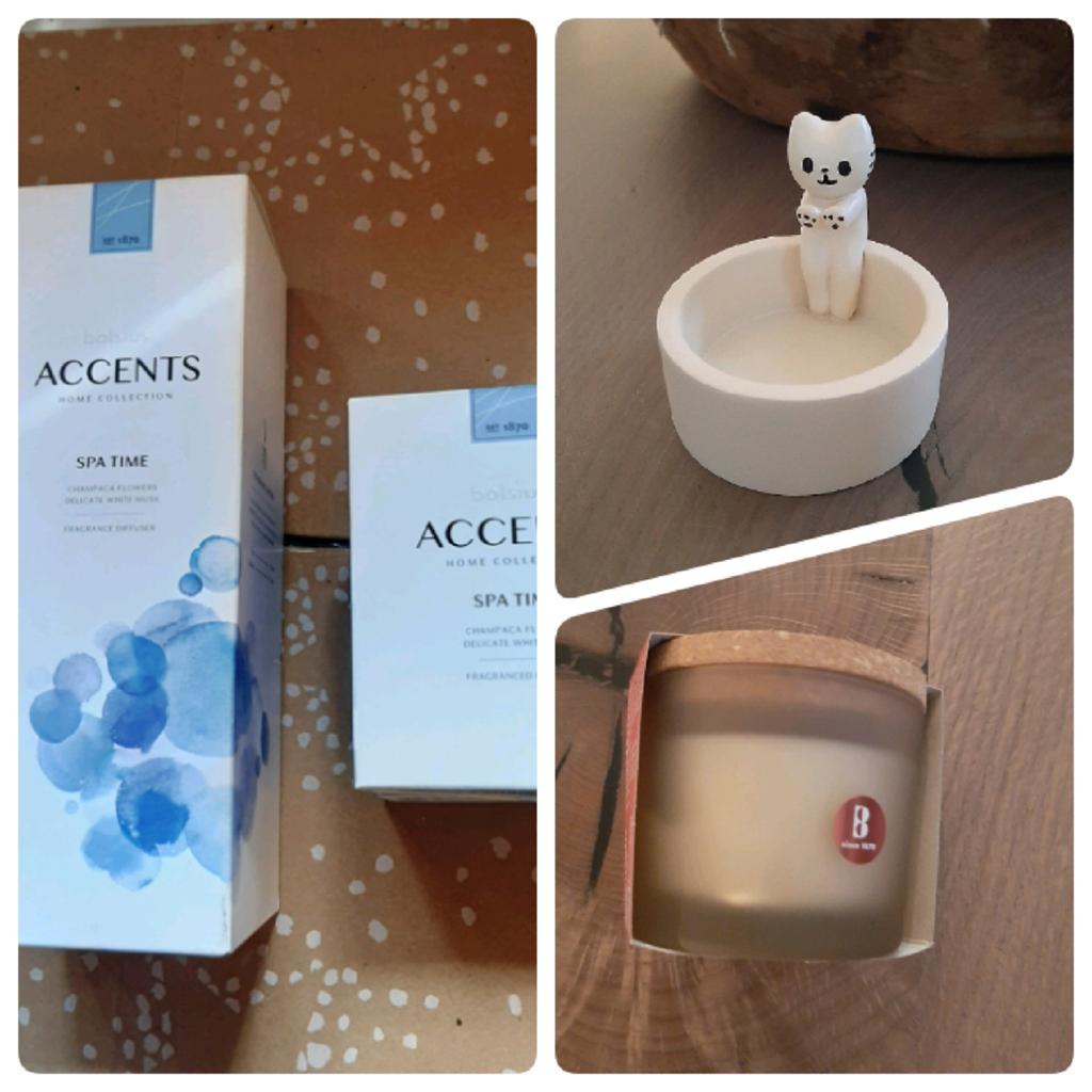 NIEUW! Bolsius geurkaars, diffuser, waxinehouder, decoratie, Ophalen of Verzenden, Nieuw, Overige materialen, Minder dan 25 cm