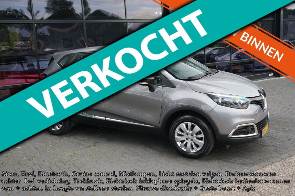 Renault Captur 0.9 TCe Expression, Airco, CC, Navi, Led, Tre, Voorwielaandrijving, 898 cc, Stof, Gebruikt