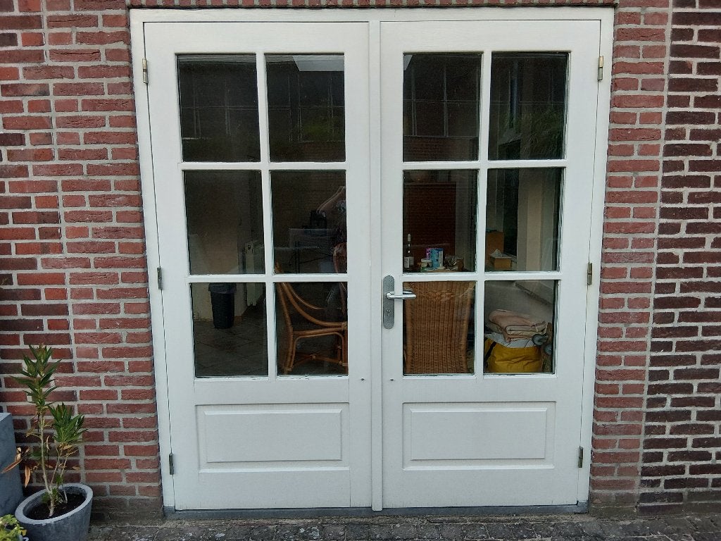openslaande houten tuindeuren, Ophalen, Gebruikt, 120 cm of meer, Buitendeur