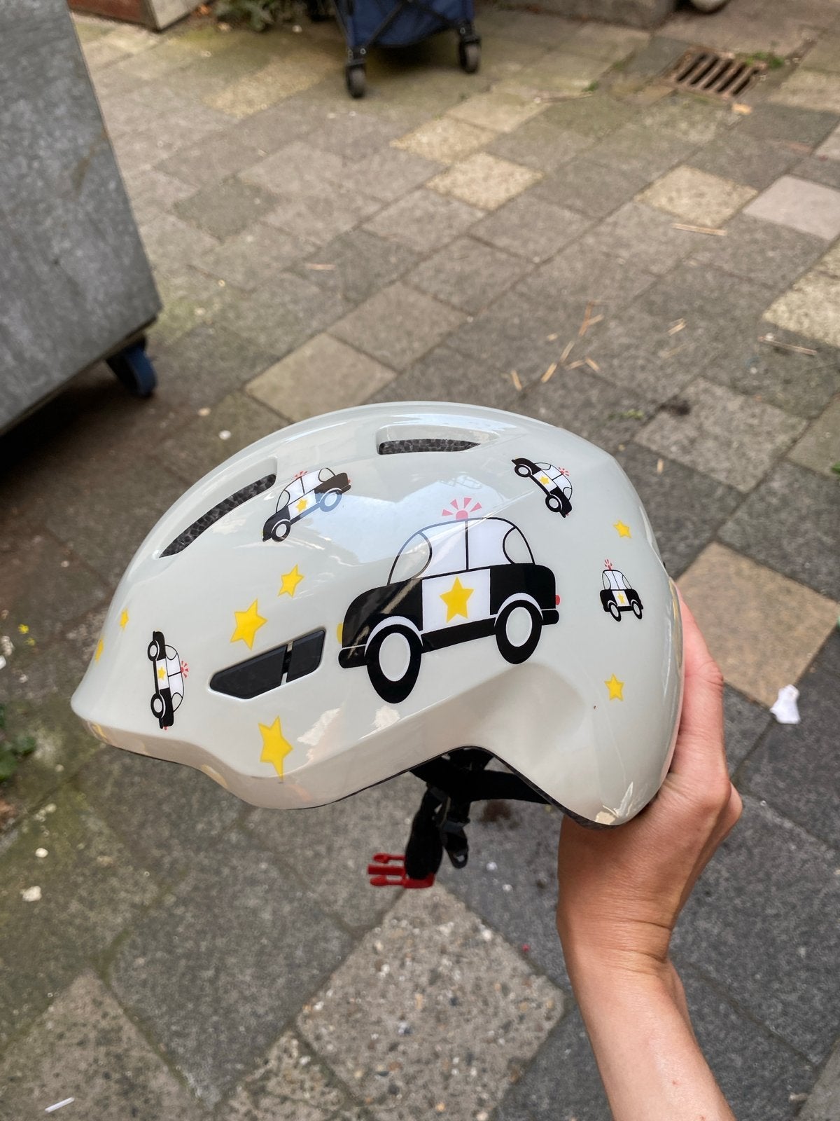 ABUS Smiley 3.0 Kinderfietshelm - Politieauto design (50-55c, Ophalen of Verzenden, Zo goed als nieuw, Overige maten, Jongen