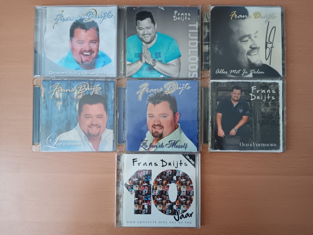 7 zeer mooie originele cd's van Frans Duijts, plus 1 dvd, Ophalen, Gebruikt, Levenslied of Smartlap