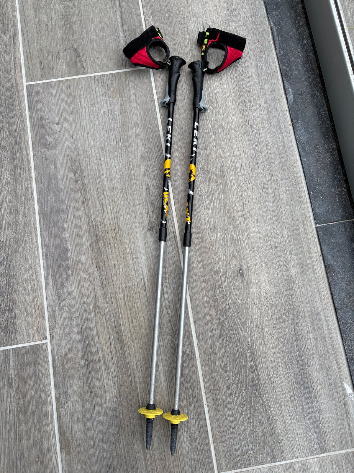 Leki skistokken verstelbaar 85-110 cm, Overige merken, Gebruikt, Stokken, 100 tot 140 cm