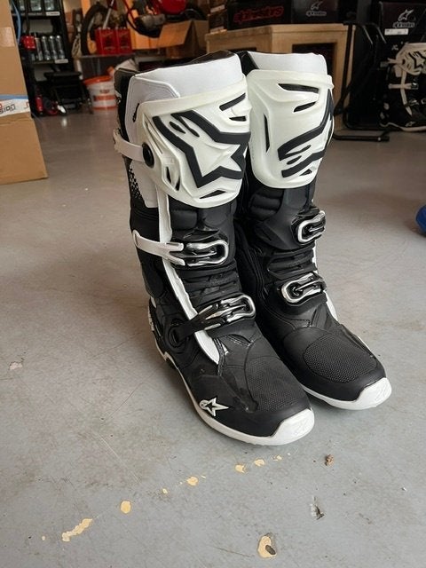 Alpinestars Crosslaarzen Tech 10 black/white 44,5, Motoren, Nieuw met kaartje, Dames, Ophalen of Verzenden, Alpinestars