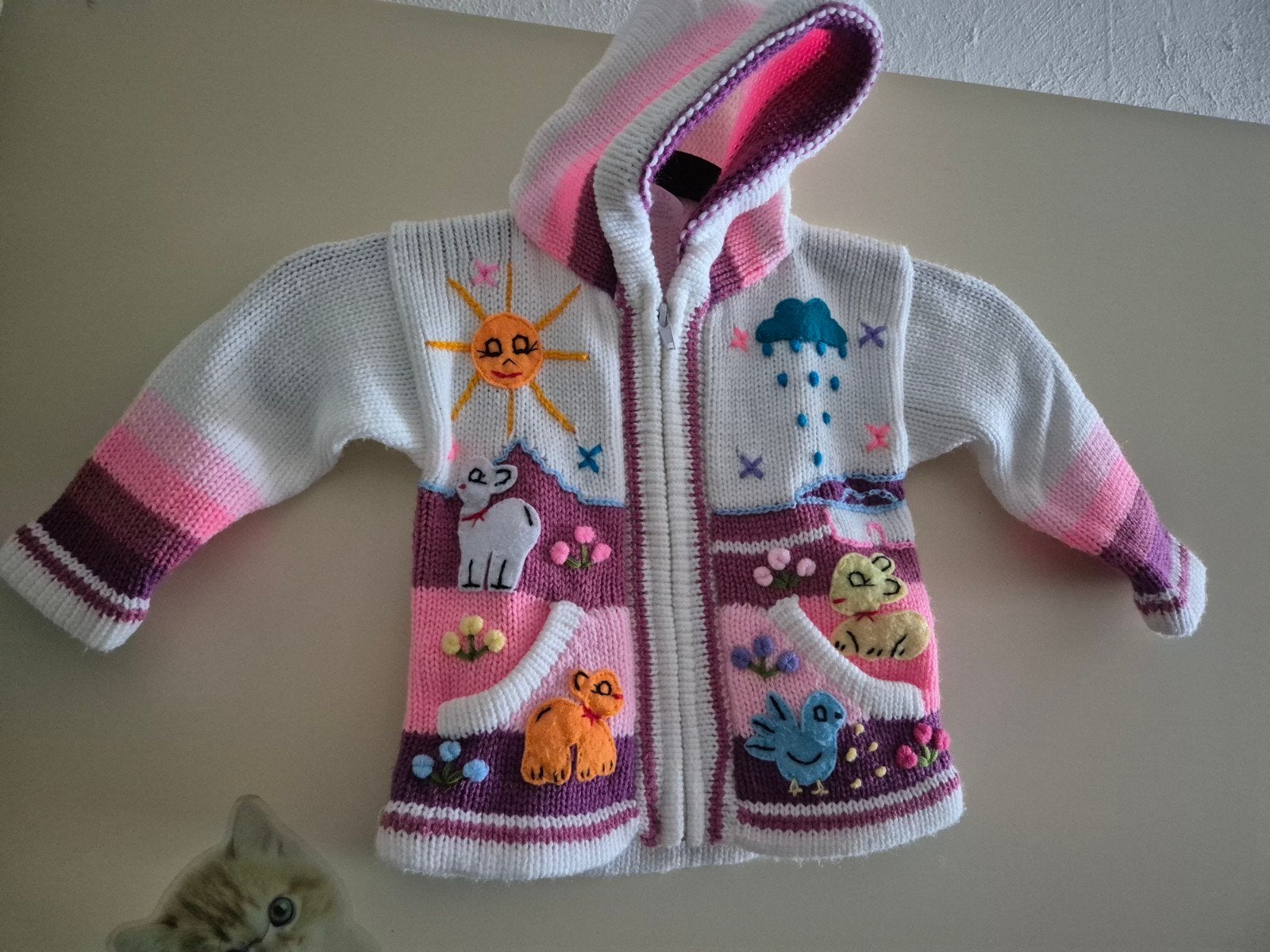 Nieuw kleurrijk vestje uit Peru - Maat 86, Kinderen en Baby's, Babykleding | Maat 86, Nieuw, Ophalen of Verzenden, Handgemaakt Peru