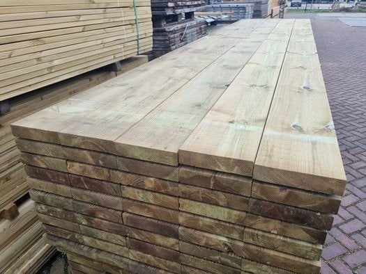 Balkhout geïmpregneerd 5.0x20.0 cm, Ophalen, Nieuw, 250 cm of meer, Planken